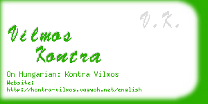 vilmos kontra business card